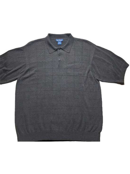 Paul Fredrick Other - Paul Fredrick 100% Silk Gray Knit Sweater Polo Men’s Large
